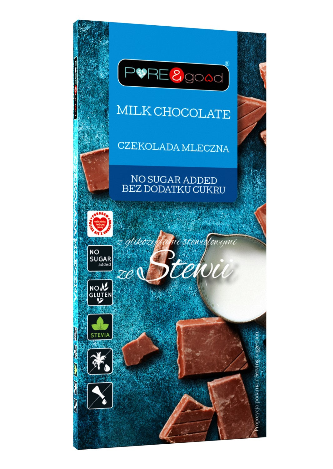 CZEKOLADA-MLECZNA-ZE-STEWIĄ-BEZ-DODATKU-CUKRÓW-BEZGLUTENOWA-100-g---PURE&GOOD