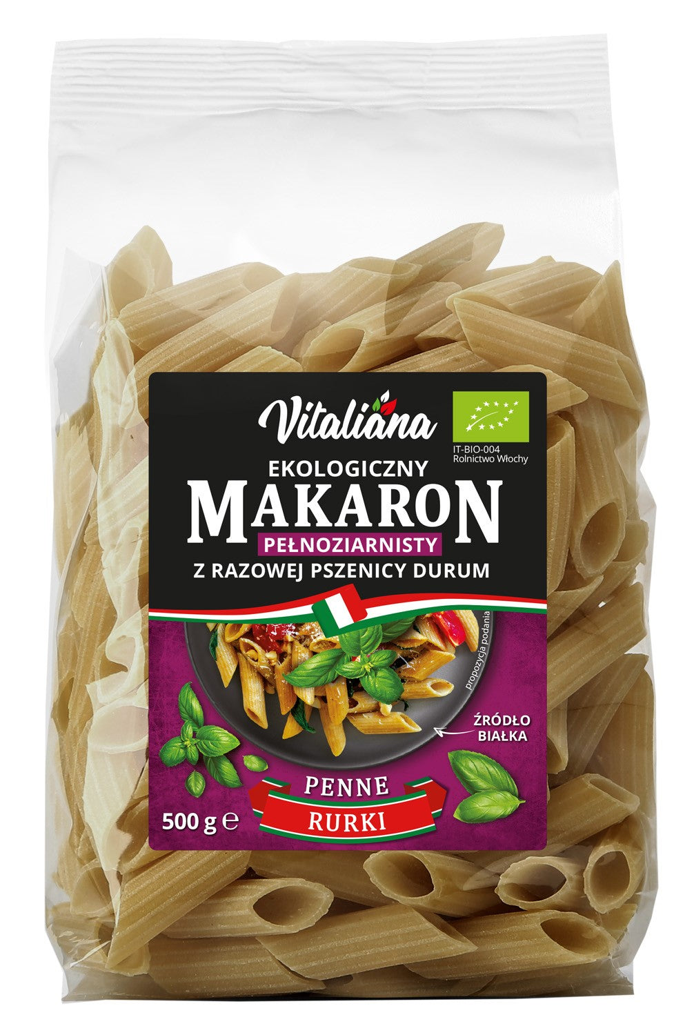 MAKARON-(SEMOLINOWY-RAZOWY)-PENNE-BIO-500-g---VITALIANA