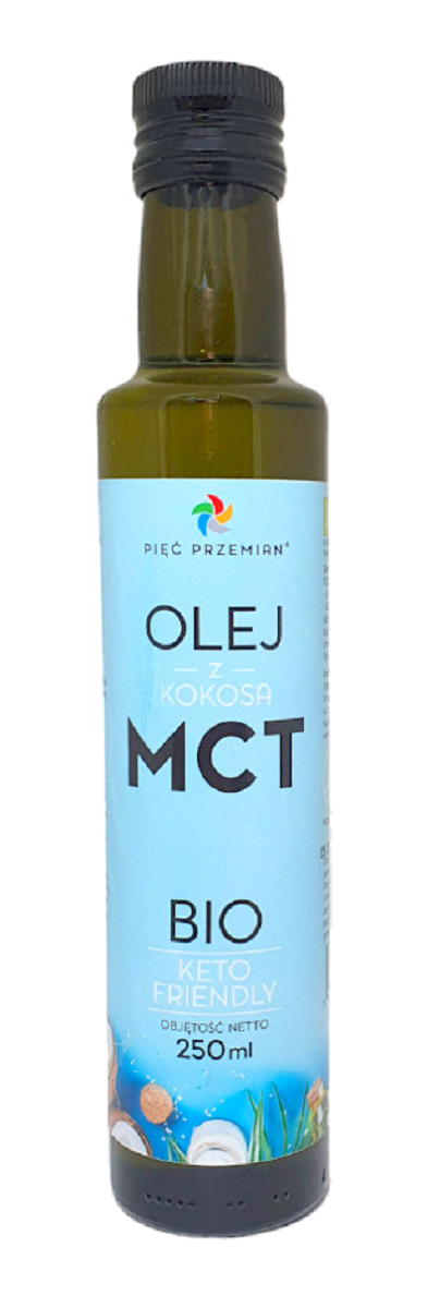 OLEJ-KOKOSOWY-MCT-KETO-BEZGLUTENOWY-BIO-250-ml---PIĘĆ-PRZEMIAN